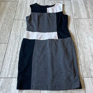 Preloved Pompous Studio,size 10,black with combination ,midi dress for women